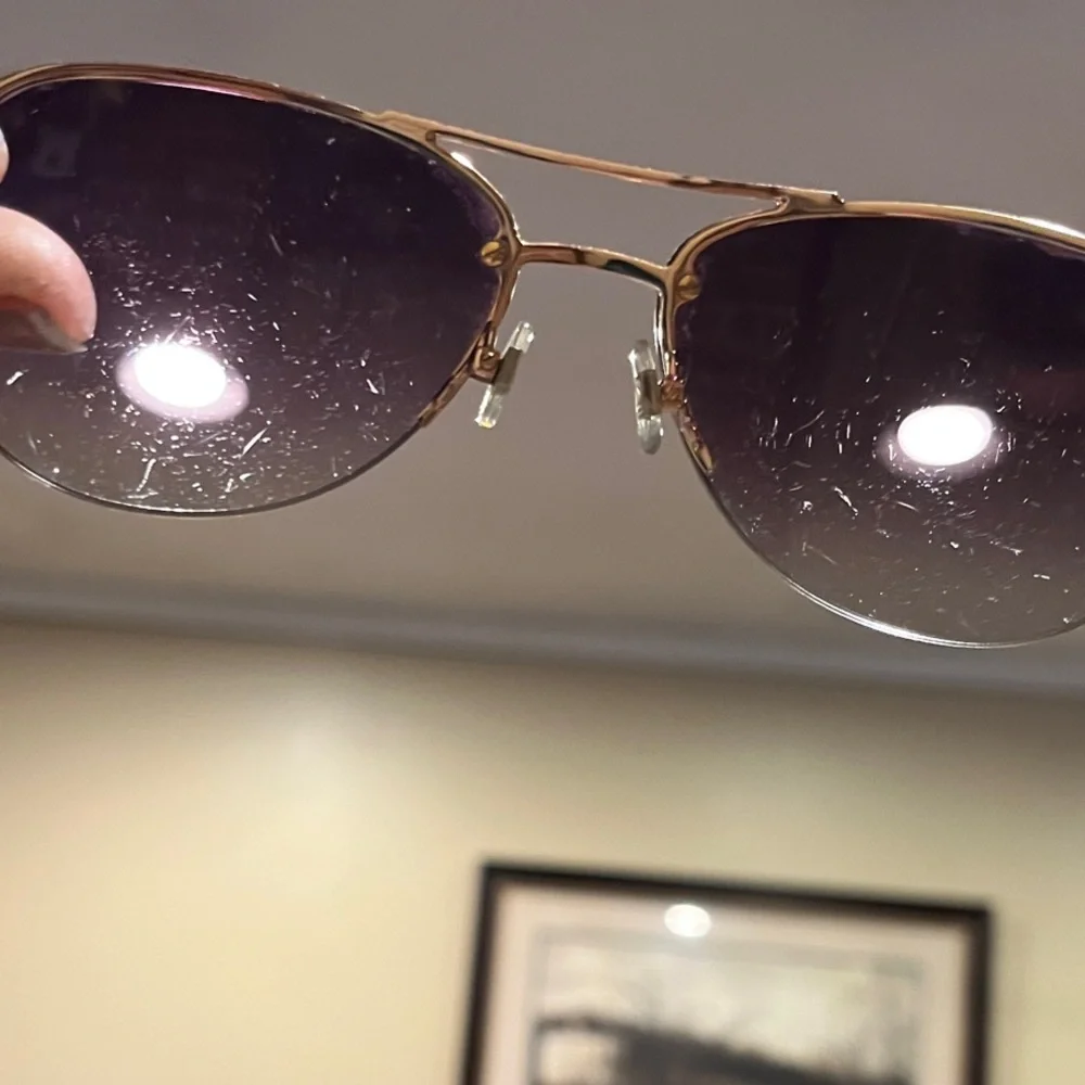 Kate spade Beryl/S small aviator Sunglasses white/gold glitter & gradient lens